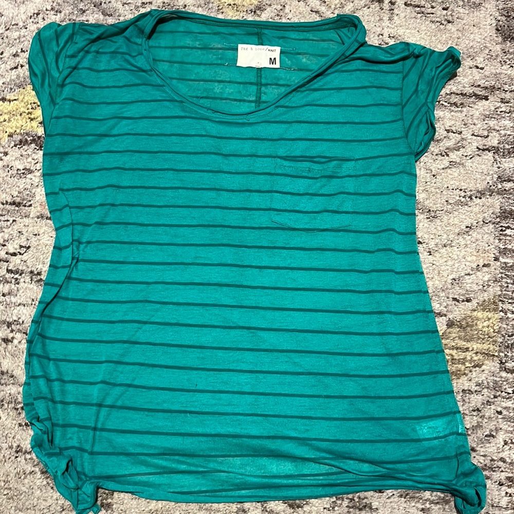 COPY - Rag & Bone striped scoop neck T-shirt- Sz medium.
